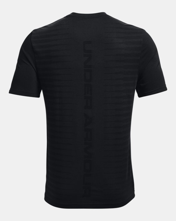 Men's UA Seamless Wordmark Short Sleeve, Black, pdpMainDesktop image number 5